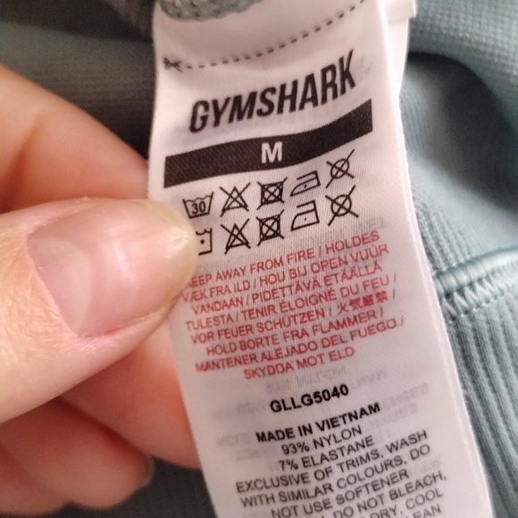 Gymshark energy seamless leggings blue green  sz M - Picture 7 of 7